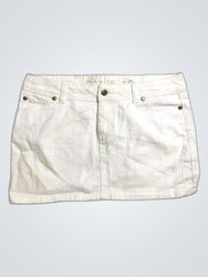 White Denim Skirt