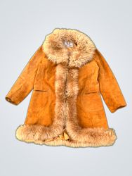 Lantrys Leathers Fur Trimmed Suede Jacket