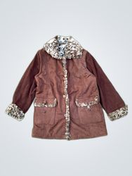 Brown Fur-Trimmed Coat