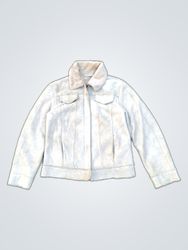 Lord & Taylor Suede Jacket with Fur Collar