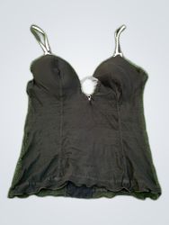 Black Lace-Up Bustier Top