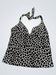 Beach Zebra Print Halter Bikini Top