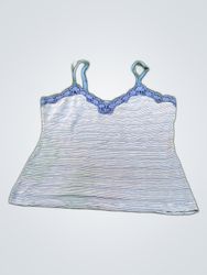 Blue and White Striped Tank Top