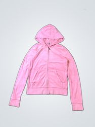 Juicy Couture Pink Velour Zip-Up Hoodie
