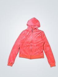 Juicy Couture Pink Velour Zip-Up Hoodie
