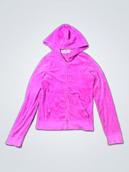 Juicy Couture Pink Velour Zip-Up Hoodie