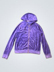 Juicy Couture Purple Velour Zip-Up Hoodie