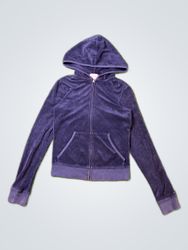 Juicy Couture Purple Velour Zip-Up Hoodie
