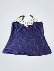 Blue Lace Trim Chemise
