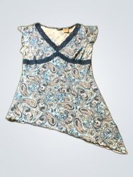 Joe Boxer Printed V-Neck Blouse