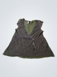 Unbranded Black Sheer Lace Blouse