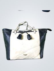 Guess Black and White Tote Handbag