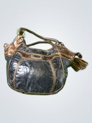 M. Miki Black Leather Handbag