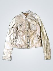 Camaieu Tan Leather Jacket