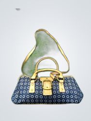 Nine West Navy Geometric Tote Bag
