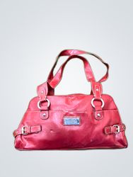 D-Fusion Red Leather Tote Handbag