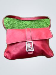 Ralph Lauren Red Leather Shoulder Bag