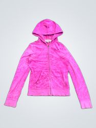 Juicy Couture Pink Velour Zip-Up Hoodie