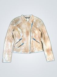 Tan Leather Motorcycle Jacket