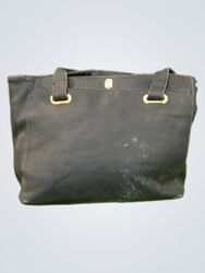 Tommy Hilfiger Black Leather Tote Bag