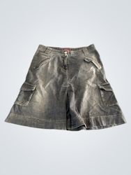 THROTTLEMAN Woman Denim Cargo Skirt
