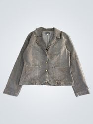 Signature Nature Women's Gray Denim Blazer