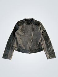 Pink Dolphin Grey and Black Moto Jacket