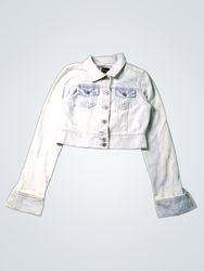 HIGHWAY JEANS Light Wash Denim Cropped Jacket