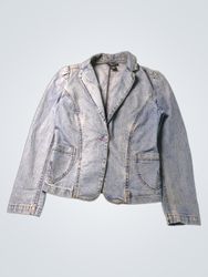 Women's Light Wash Denim Blazer
