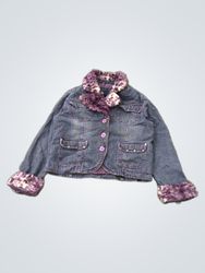 Squeeze Girls Denim Jacket with Fur Trim