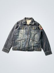 Blue Denim Jacket with Patches