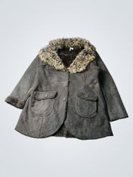 POW WOW Faux Fur Trimmed Coat