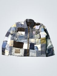 Upcycled Patchwork Denim Jacket