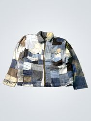 Upcycled Patchwork Denim Jacket