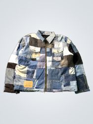 Upcycled Patchwork Denim Jacket