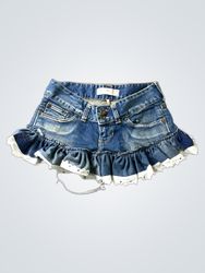 Hokonui Ruffle Denim Skirt