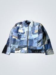 Upcycled Patchwork Denim Jacket