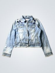 Vintage America Blues Embroidered Denim Jacket