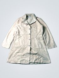 Cabi Women's Beige Sherpa Lined Coat