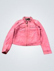 M&M Premium Pink Leather Jacket