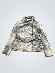 River Island Women's Belted Leather Jacket
