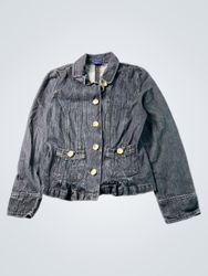 B.U.M. Equipment Denim Jacket with Ruffle Hem