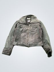 S.A.one Black Leather Jacket