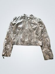 Brown Faux Leather Jacket