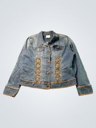 Jaqueta de Denim Decorada Feminina Christopher & B..