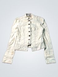 Cream Jacket with Floral Lining