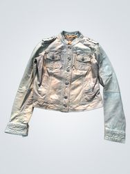 CAMAFEU Women's Brown Leather Jacket