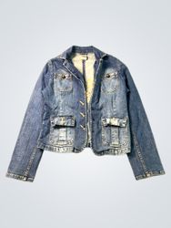 Faded Glory Denim Jacket with Embellishment