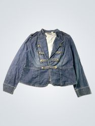 Chico's Women's Denim Military Style Jacket