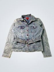 Blue Denim Jacket with Belt